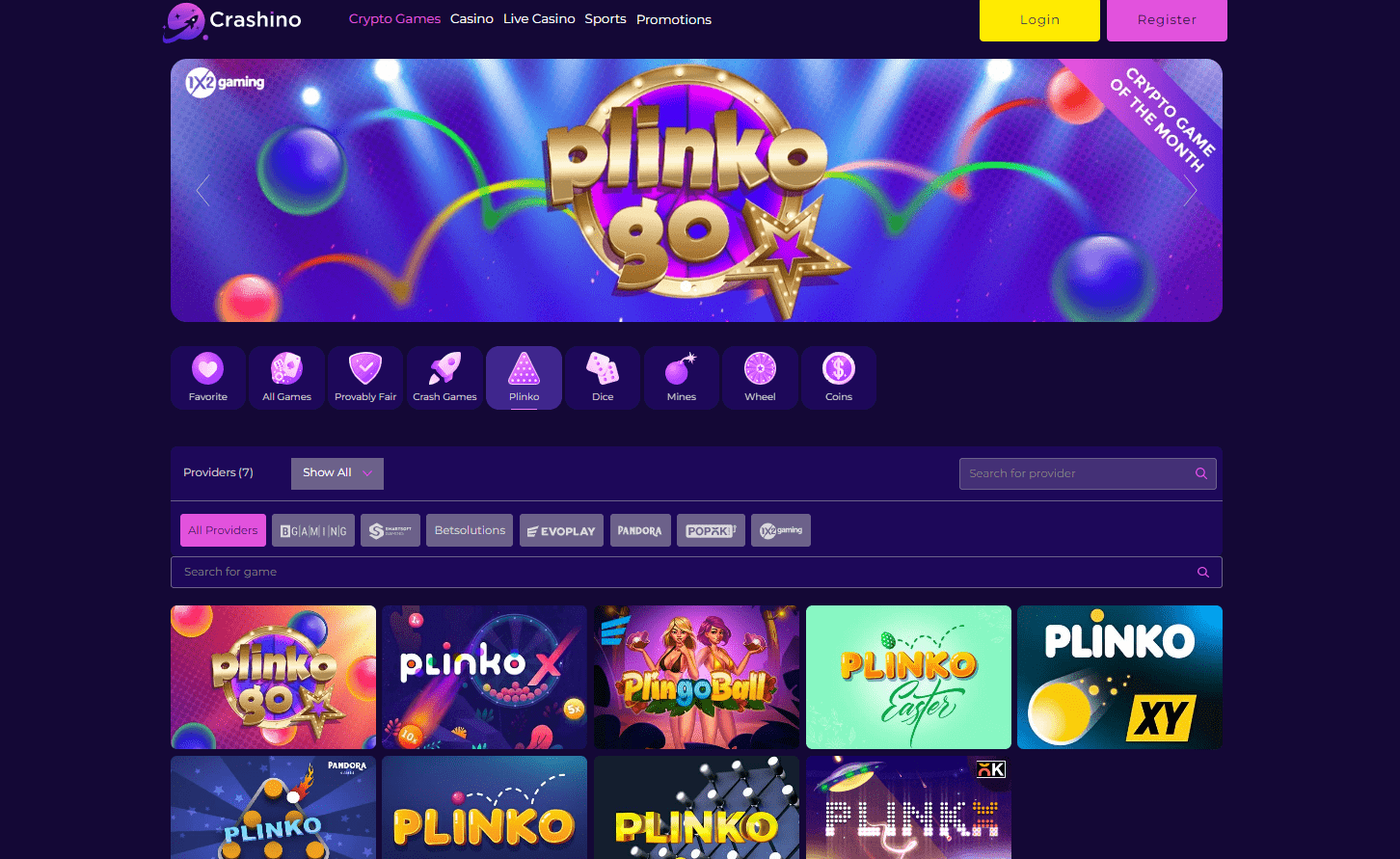 在线赌场中的 Plinko