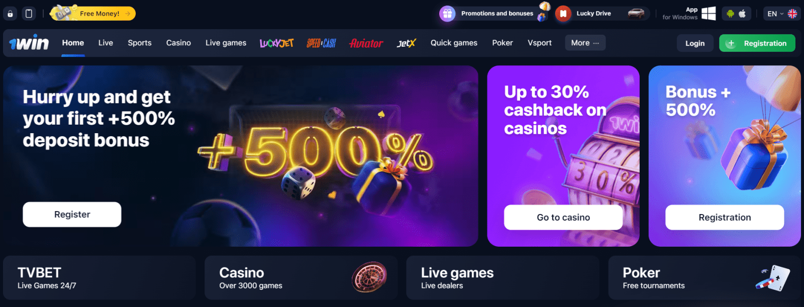 1Win casino online