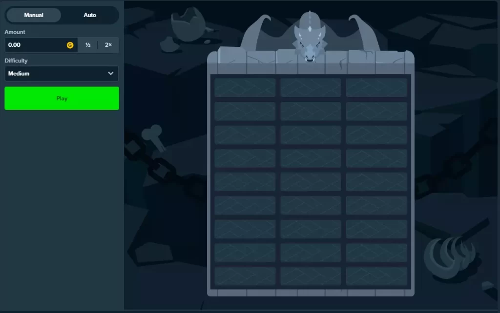 Dragon Tower Game Grid