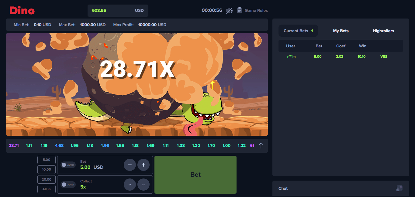 Dino cash game